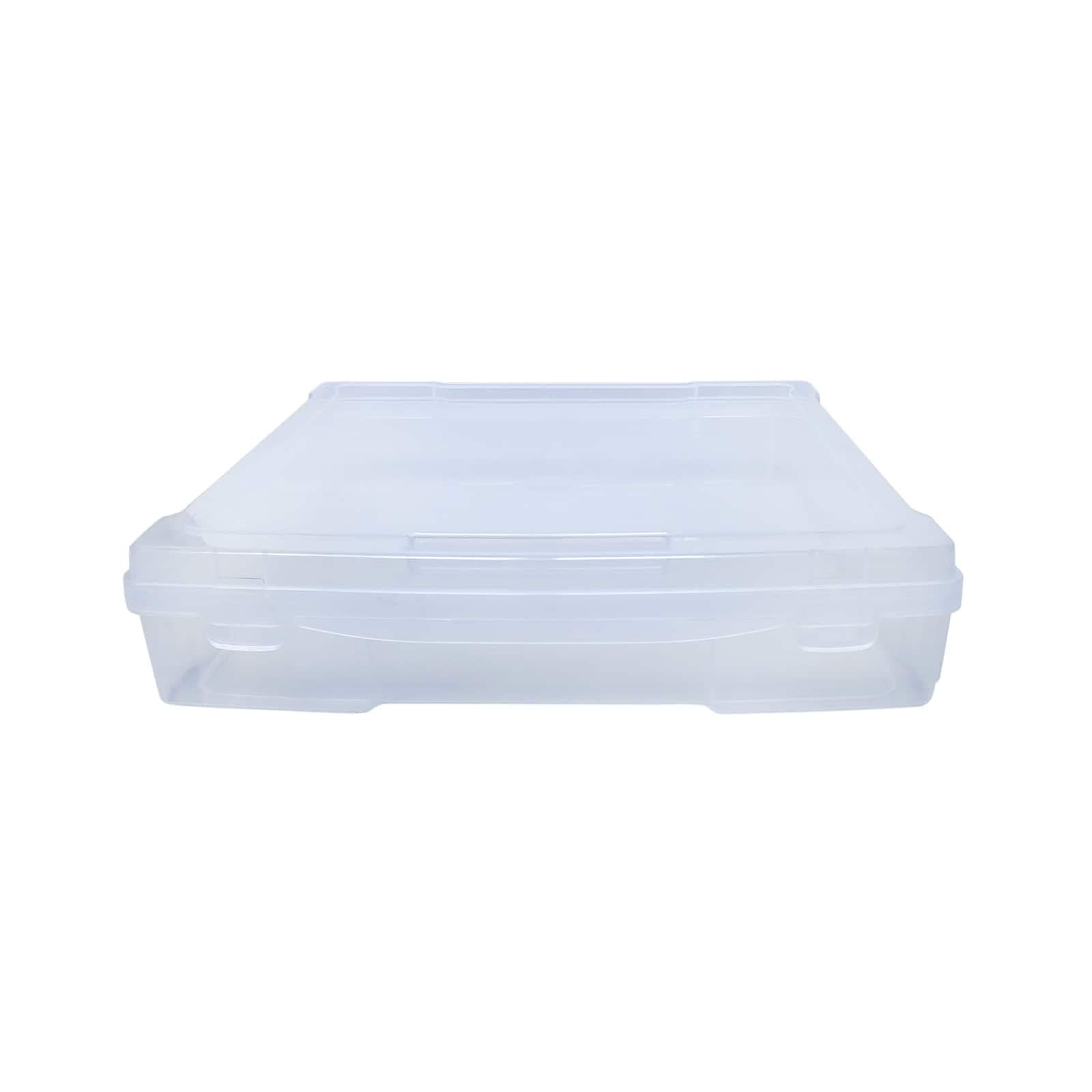 12” x 12” Plastic Scrapbook Storage Case- Portable Case for Documents, Papers...