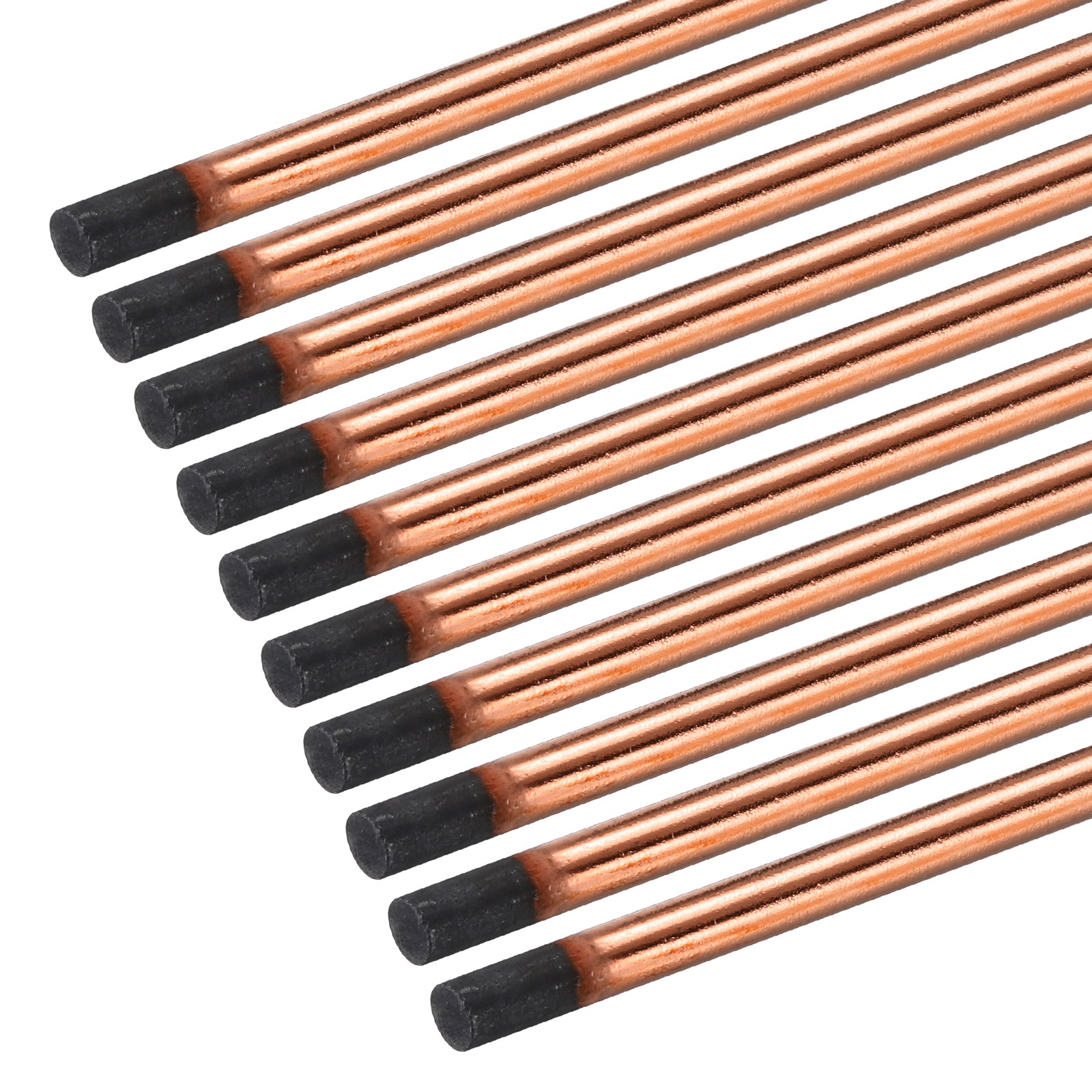 10pcs 10mmx355mm Carbon Arc Air Gouging Rods Copper Graphite Electrode Rods