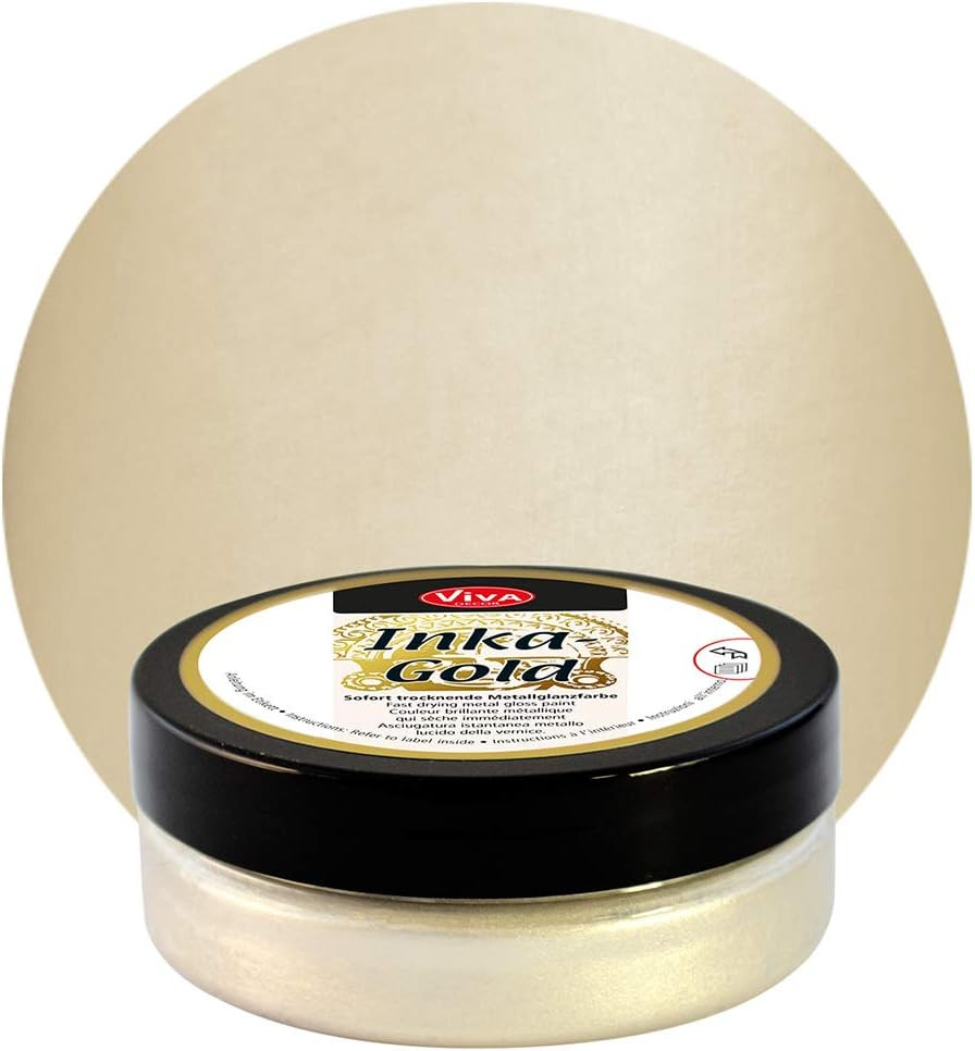 Inka Gold Gilding Wax2.3 Oz (Old Silver) - Wax-Based Metallic Polishing Paste. Q