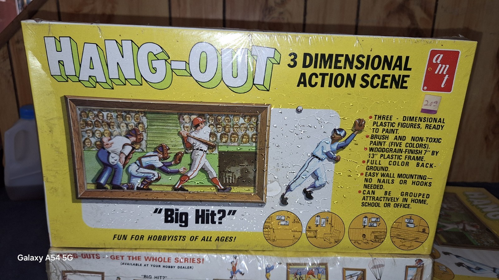 Vintage AMT Hang-Out Baseball  Model Sealed Big Hit 3D Action Scene