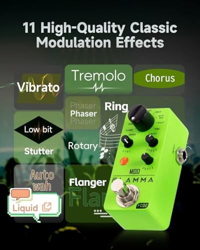 FLAMMA FC05 Mini Modulation Pedal Multi Effects Guitar Chorus Phaser