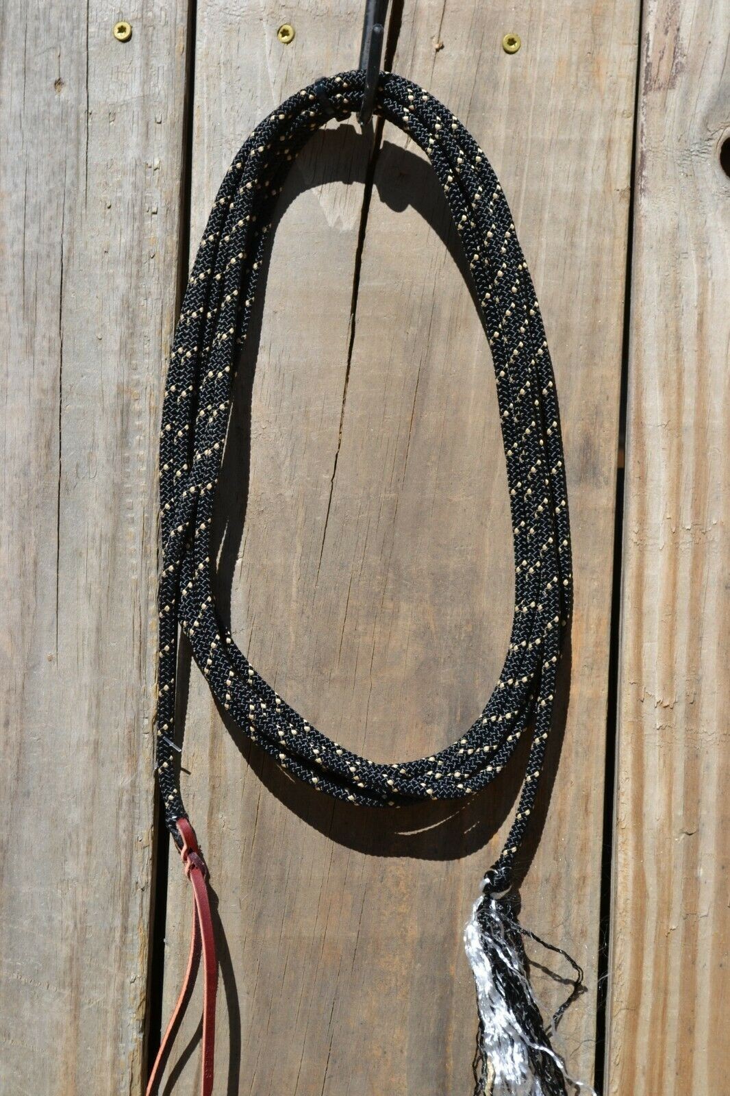 1/4" Kernmantle Braid Get Down Rope - 14' Long - Black/Tan