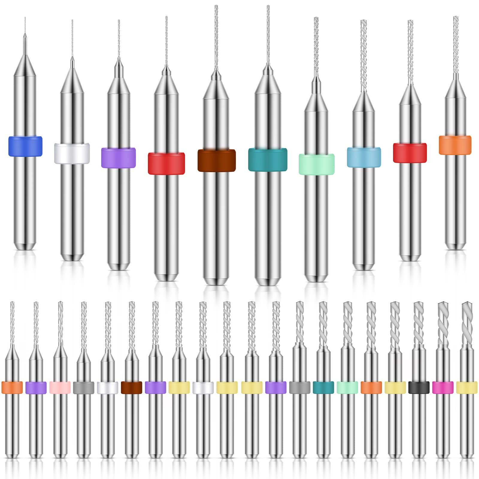 30 Pcs Micro Drill Bits Set Tungsten Steel Carbide Mini PCB Drill Bits