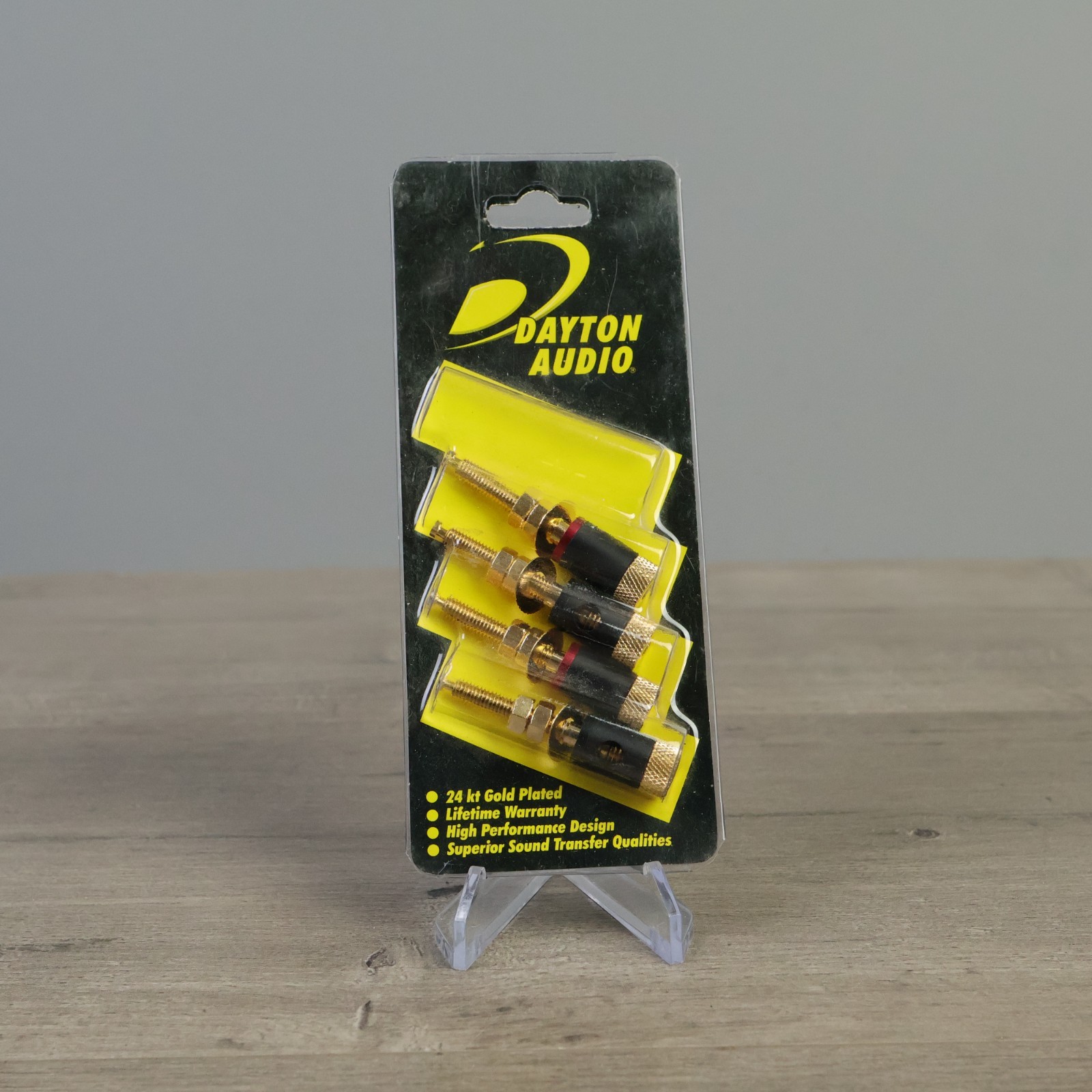 Dayton Audio 091-1250 Gold Binding Posts 24kt Speaker Banana Jack 2 Pair NOS