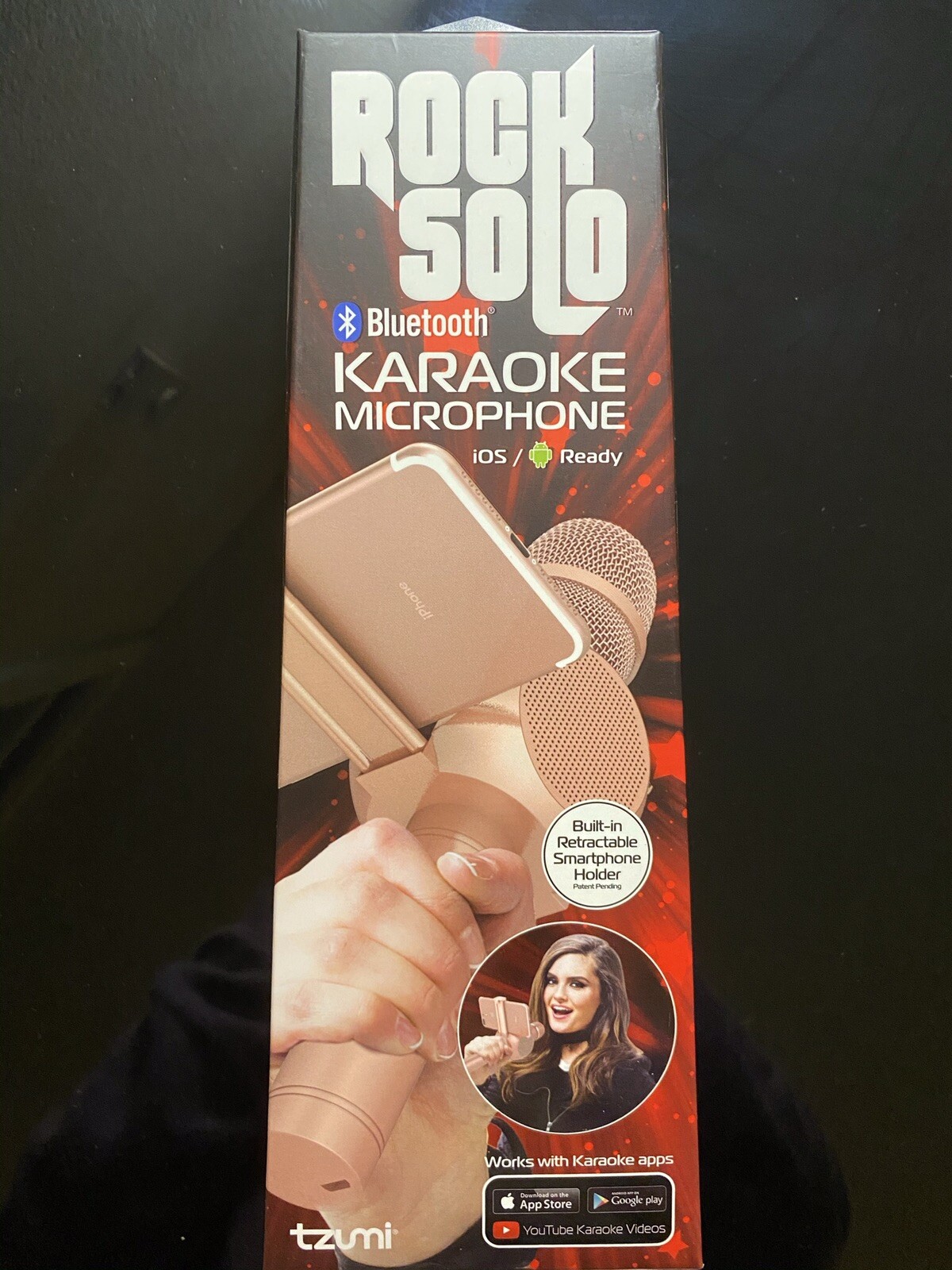 Tzumi Rock Solo Portable Wireless Bluetooth Karaoke Microphone RoseGold BrandNew