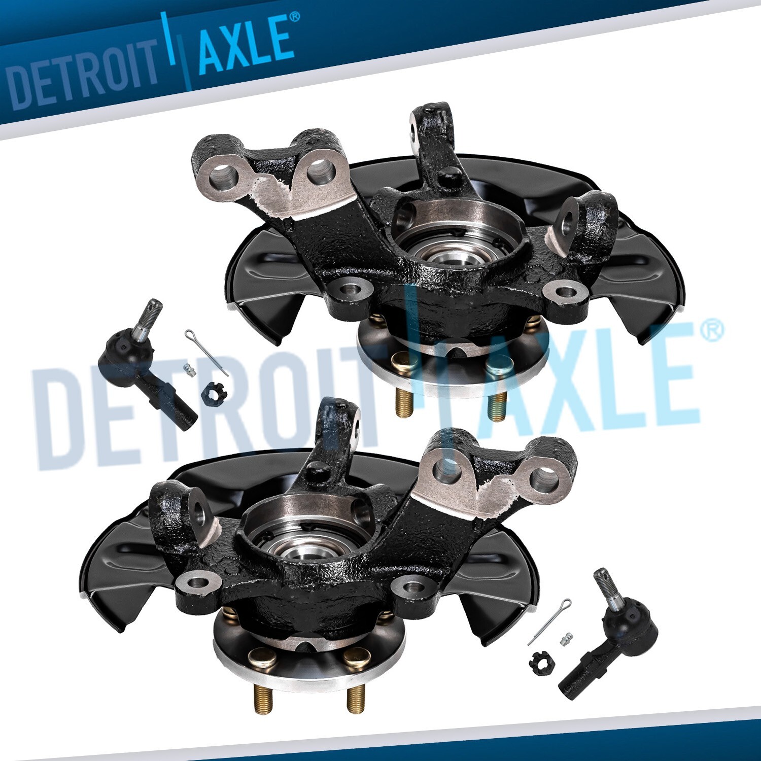 Front Knuckles Wheel Hubs Outer Tie Rods for 2003 2004 2005-2008 Toyota Matrix