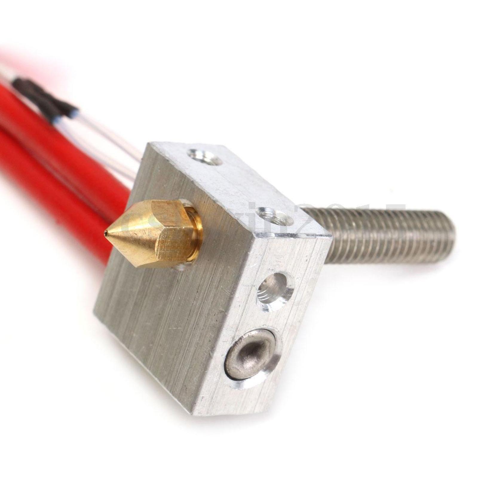 3D Printer MK8 Assembled Extruder Hotend Kit 1.75 to 0.4mm Nozzle Heating Block