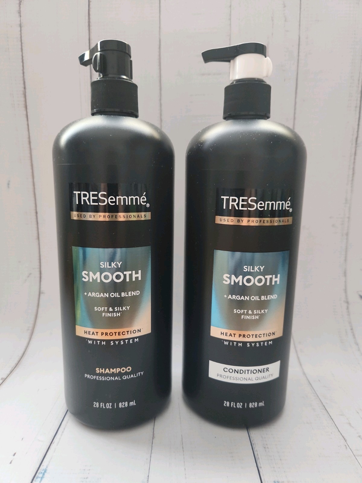 (Set of 2) TRESemme Silky Smooth Heat Protection Shampoo and Conditioner, 28 oz