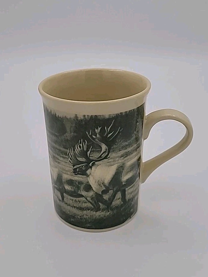 VTG Field & Stream Caribou Deer Elk Coffee Tea Cup Mug Design Collectible