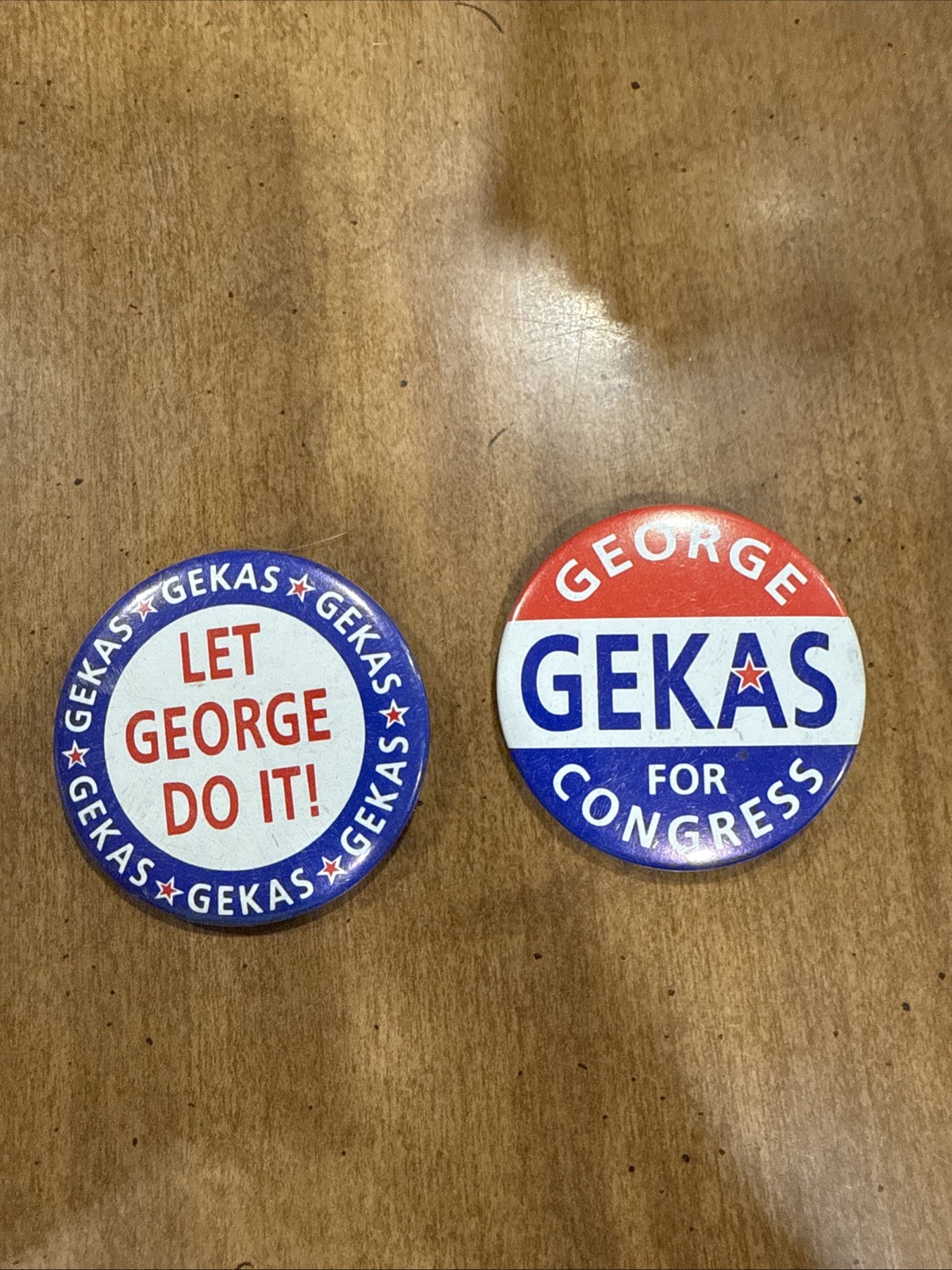 George Gekas For Congress Pins