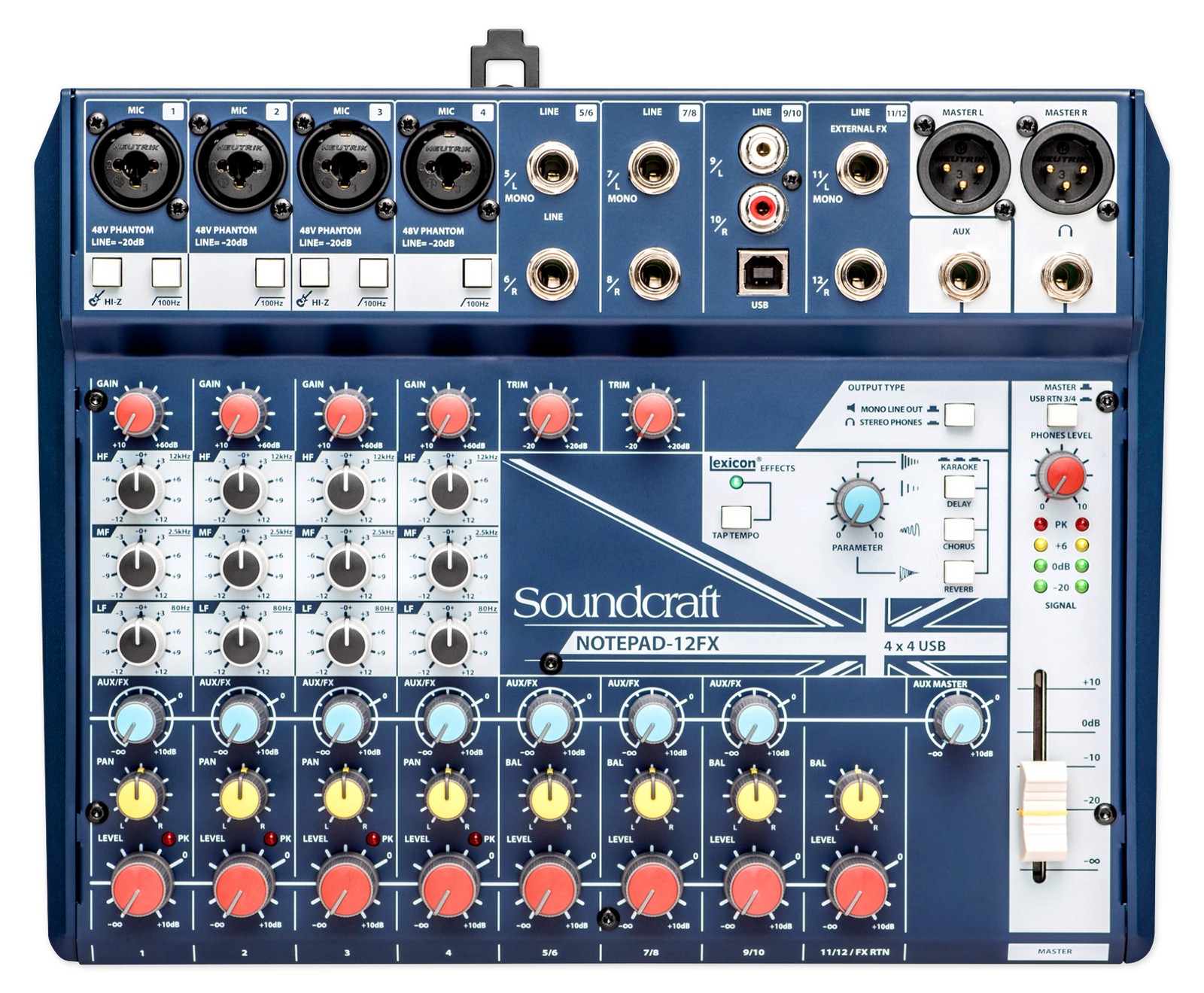 Soundcraft Notepad-12FX 12-Channel Mixer w/ 4x4 USB Interface + Lexicon Effects