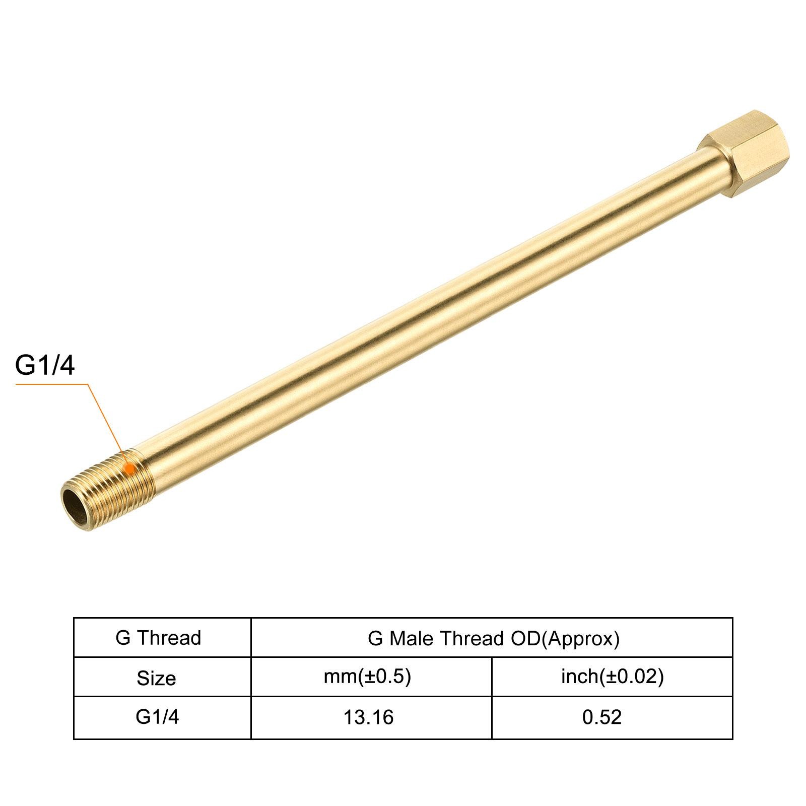 Brass Pipe Fitting G1/4 Adapter 200mm Extension Connector Hex Coupling