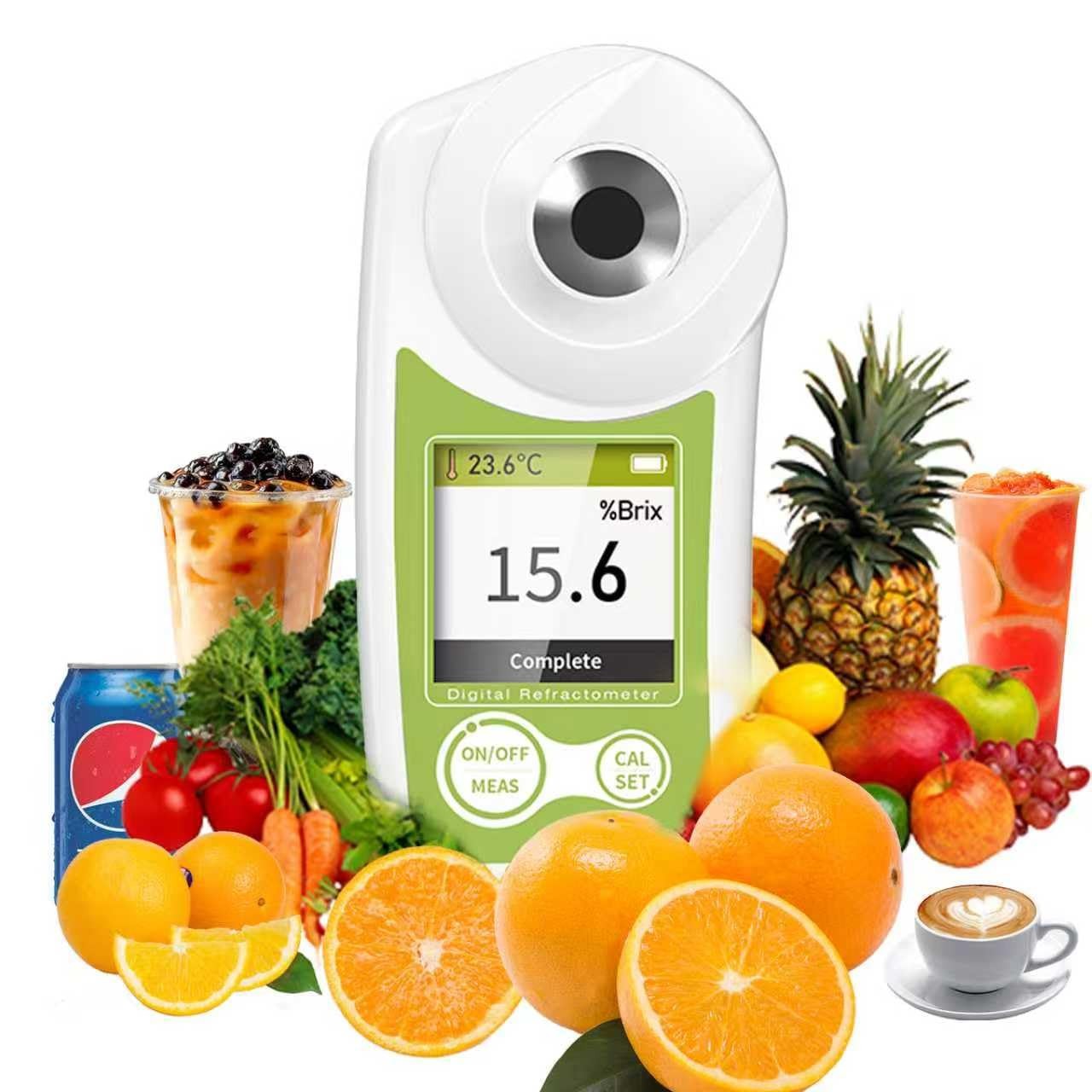 Digital Brix Refractometer, 0–55% ATC Sugar Content Meter, ±0.2% Precision,...