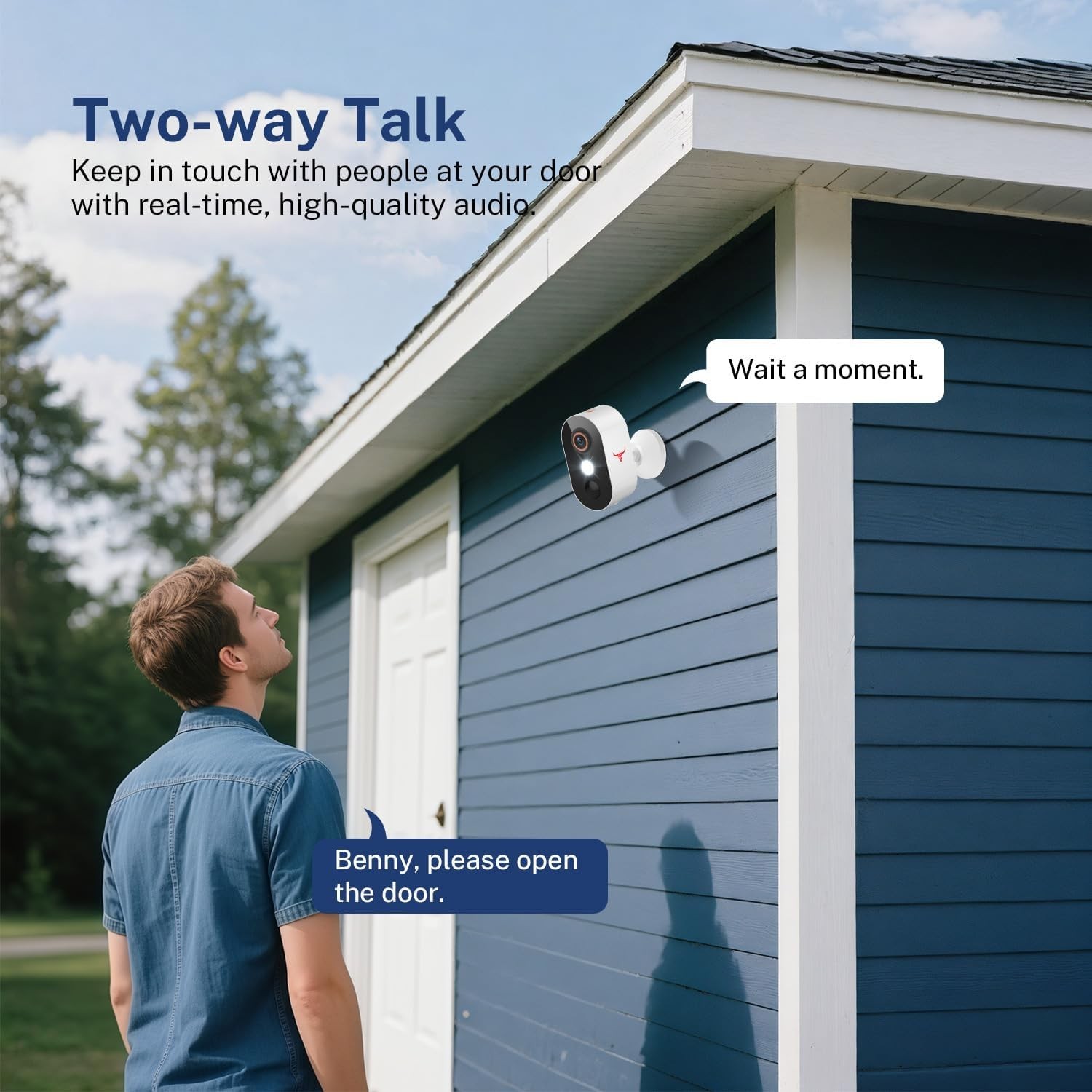 2 Pack Wireless Security Camera System Smart Night Vision Outdoor WiFi Cameras