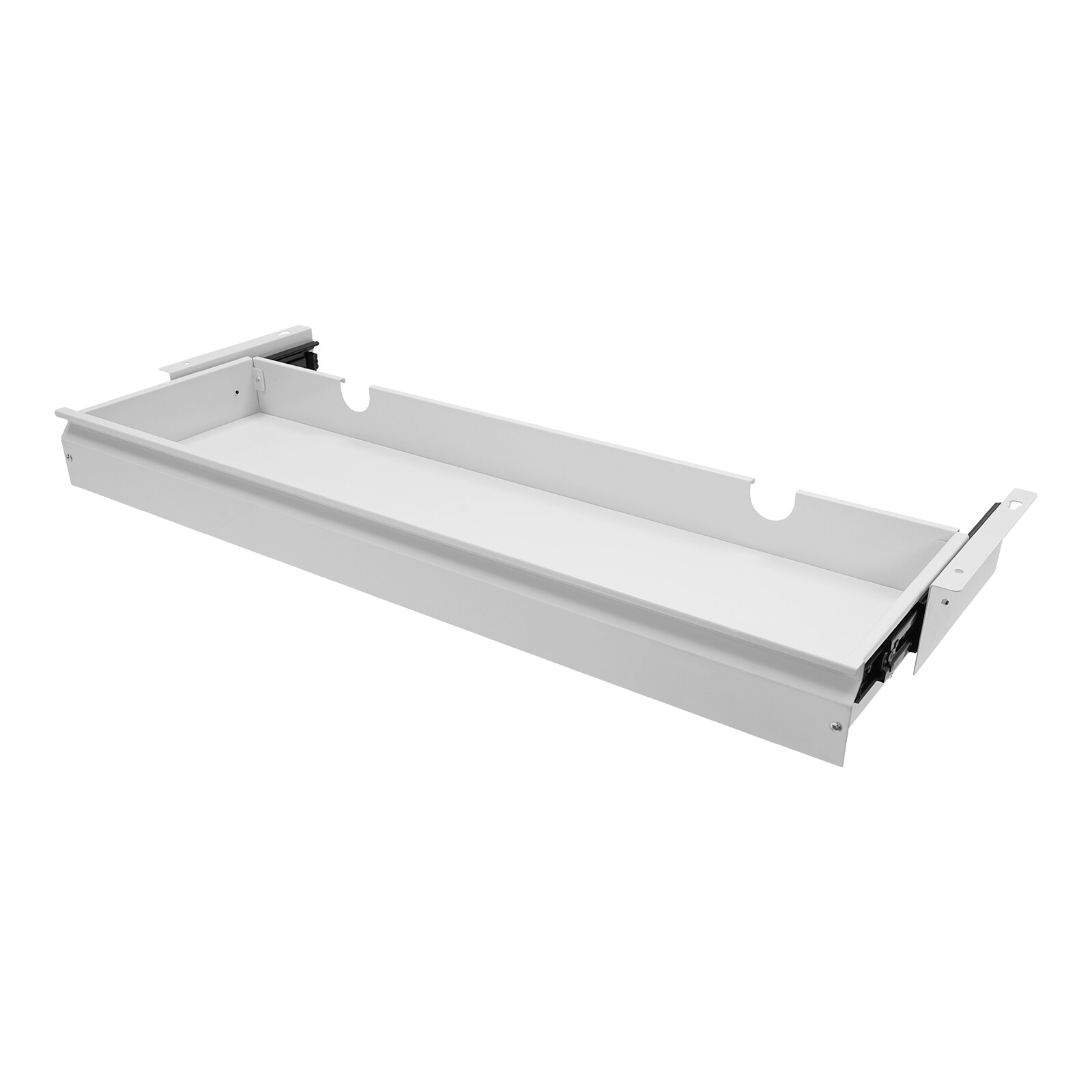 33" White Space Saver Sliding Under Desk Storage Drawer Pull-out Drawer White