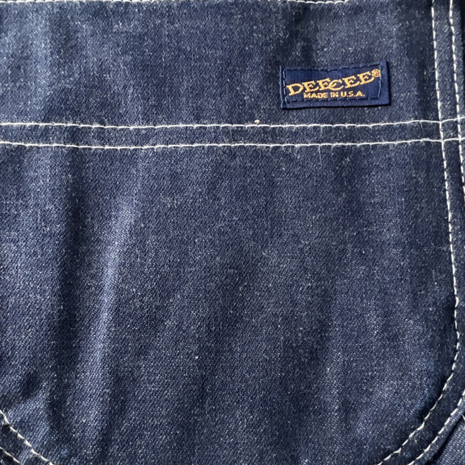 Vintage DEECEE Blue 100% Cotton Work Jeans Pants 32x30 Made in USA 10 oz