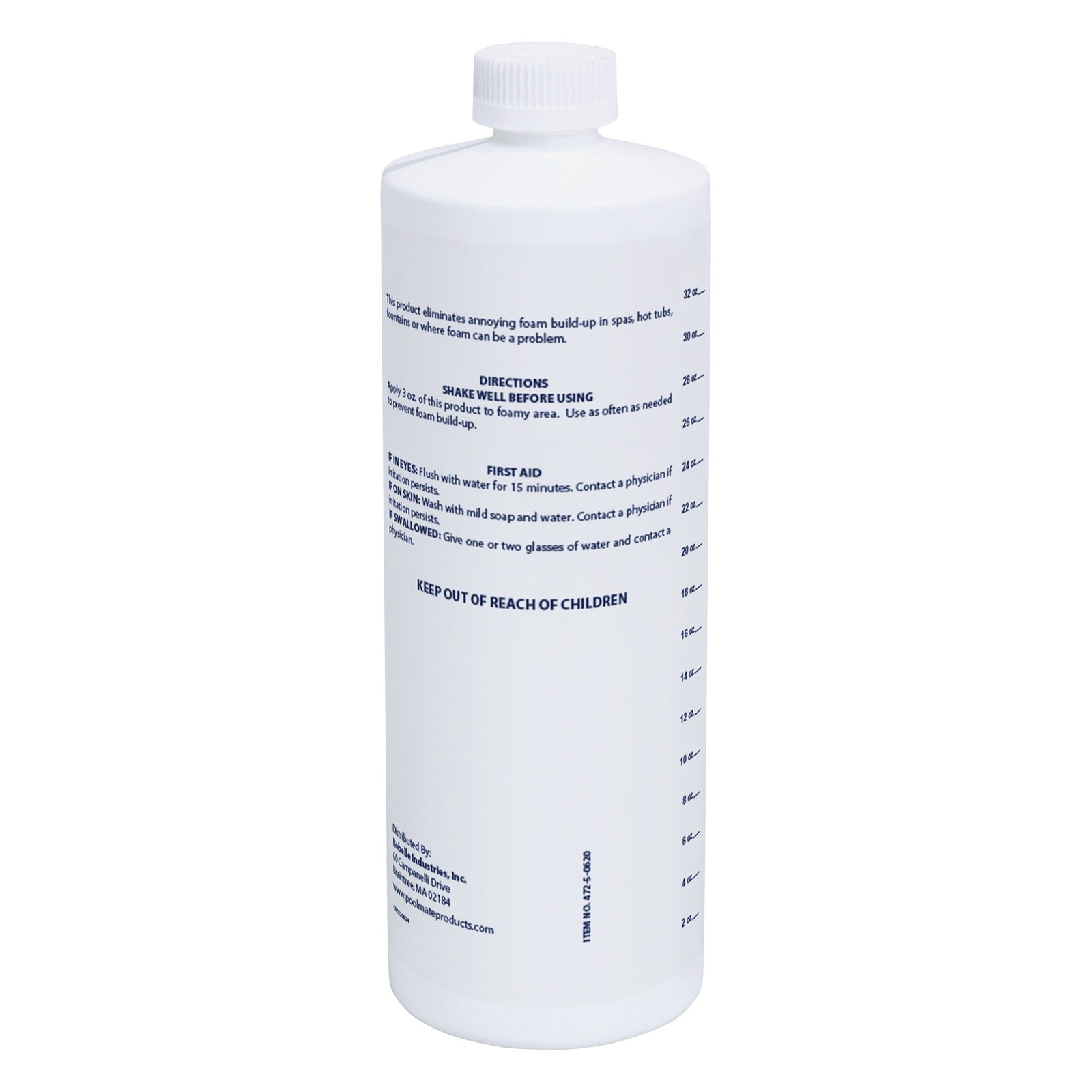 Pool Mate Foam Remover - 4 x 1 Quart