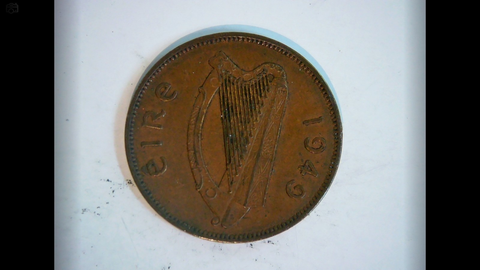 Ireland 1949 1/2 Penny Irish Harp / Pig (Pre-decimal) Coin