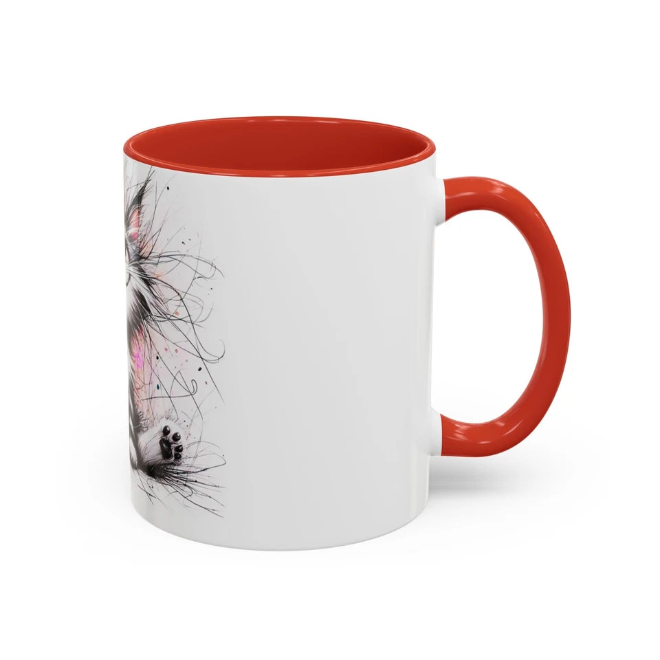 11oz Ceramic Cat Mug – Cute Accent Coffee Cup, Gift for Cat Owner