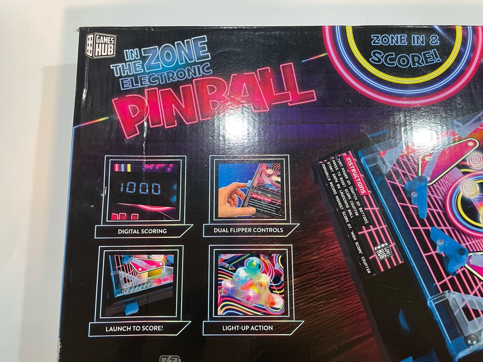 Games Hub Tabletop Electronic Pinball Machine 2024 Brand New