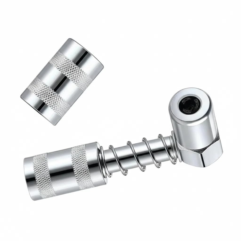 Zosgrew 2 PCS 90 Degree Grease Coupler Adapter, Sturdy Steel Grease Coupler A...
