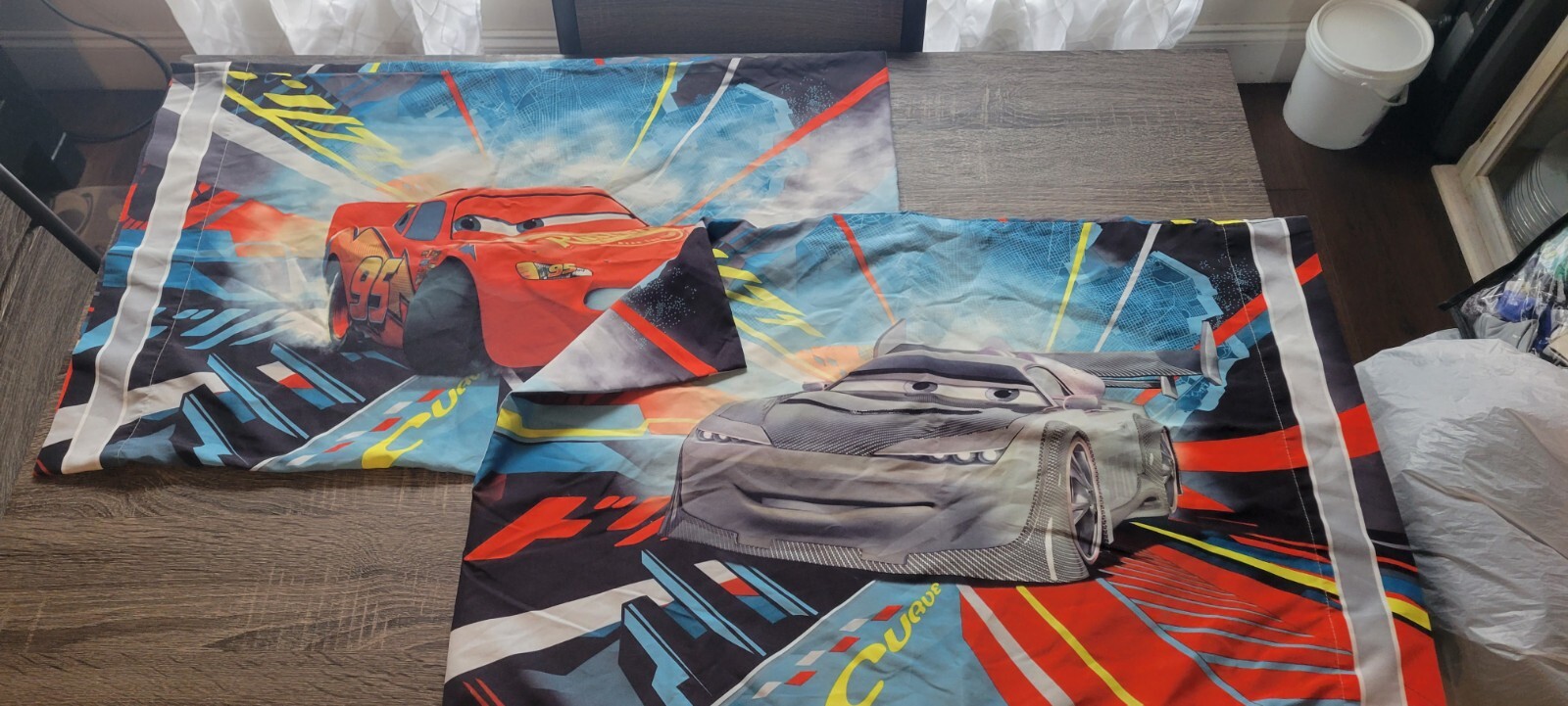 Disney Pixar CARS Lightning Reversible Pillow Cases (Microfiber Fabric) 2pcs