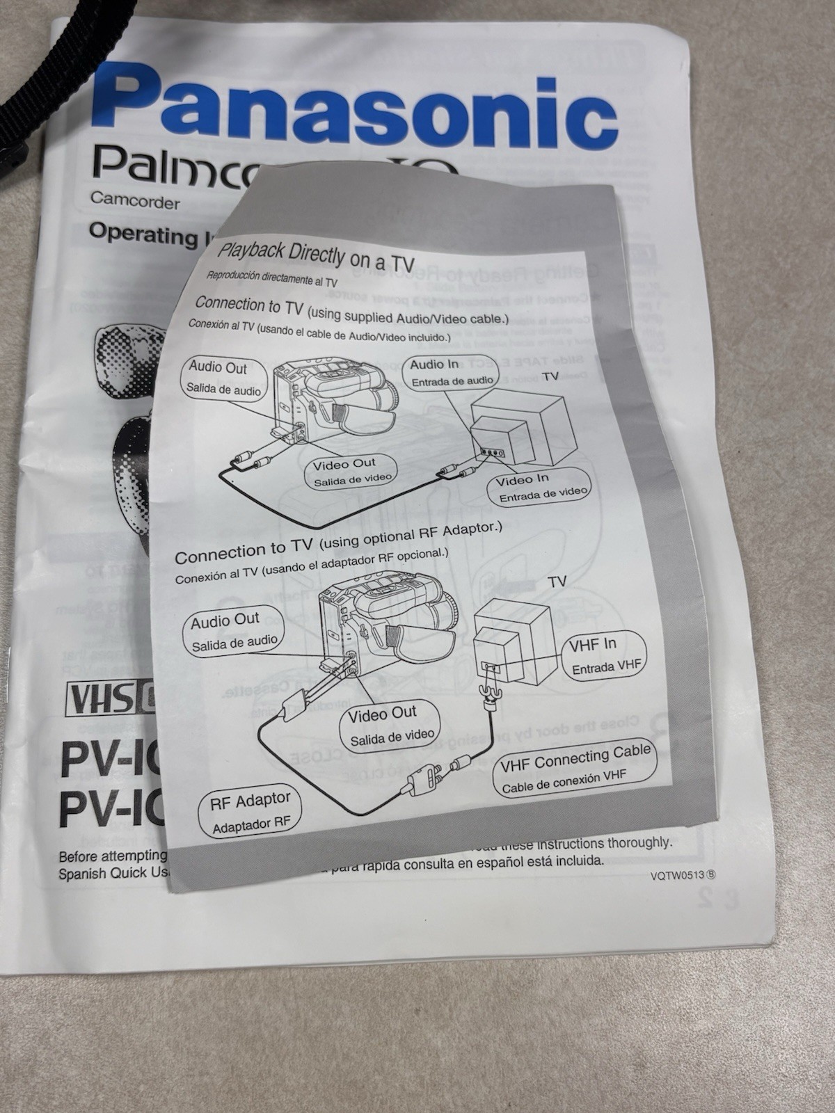 Panasonic Palmcorder IQ Intelligent Camcorder /Instructions NO BATTERY UNTESTED