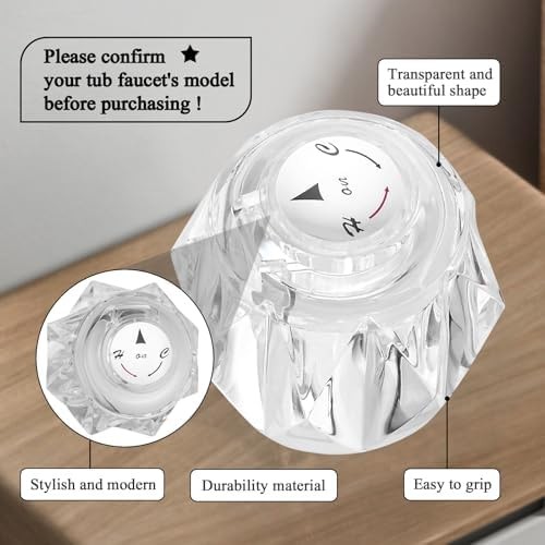 Faucet Handle Replacement Compatible with Delta Faucet RP2391 Single Clear Kn...