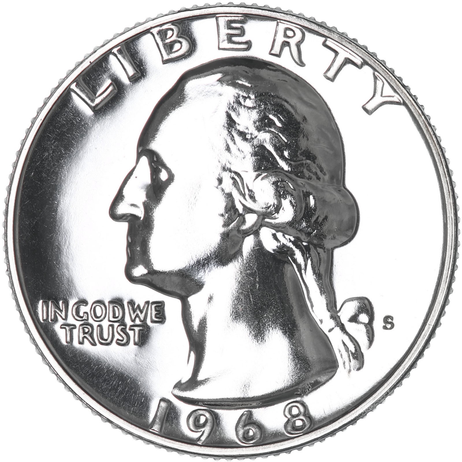 1968 S Washington Quarter Gem Proof CN-Clad