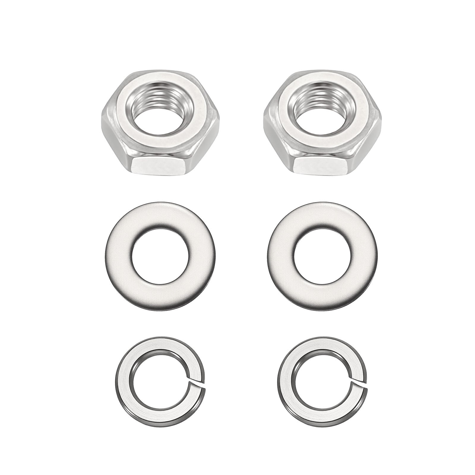 150pcs Hex Nuts Assortment Kit - [M3-0.5] 304 Stainless Steel Hardware Nuts Set