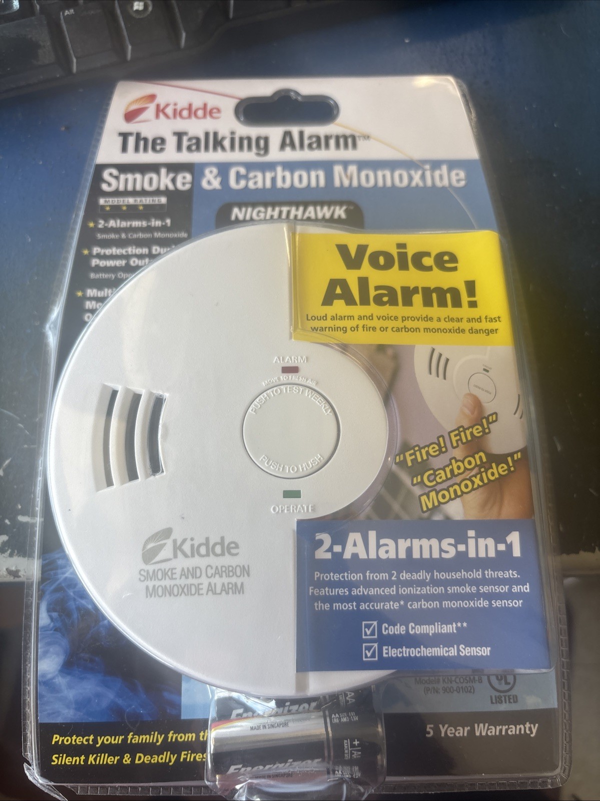 NEW Kidde ‎KN-COSM-B The Talking Alarm Smoke Fire Carbon Monoxide Detector
