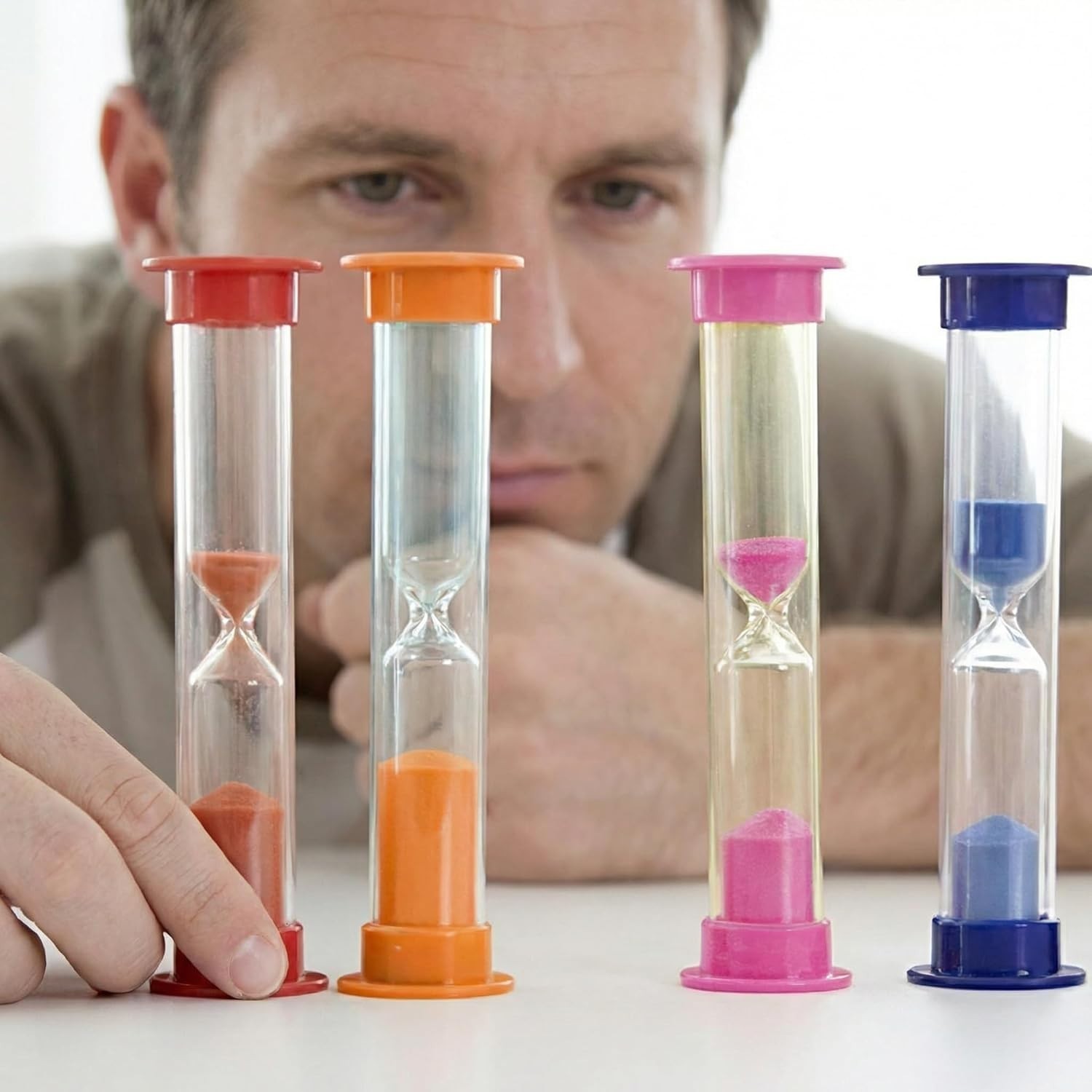 12 Pack Multicolor Sand Timer 2 Minute Hourglass For Classroom Kitchen Decor