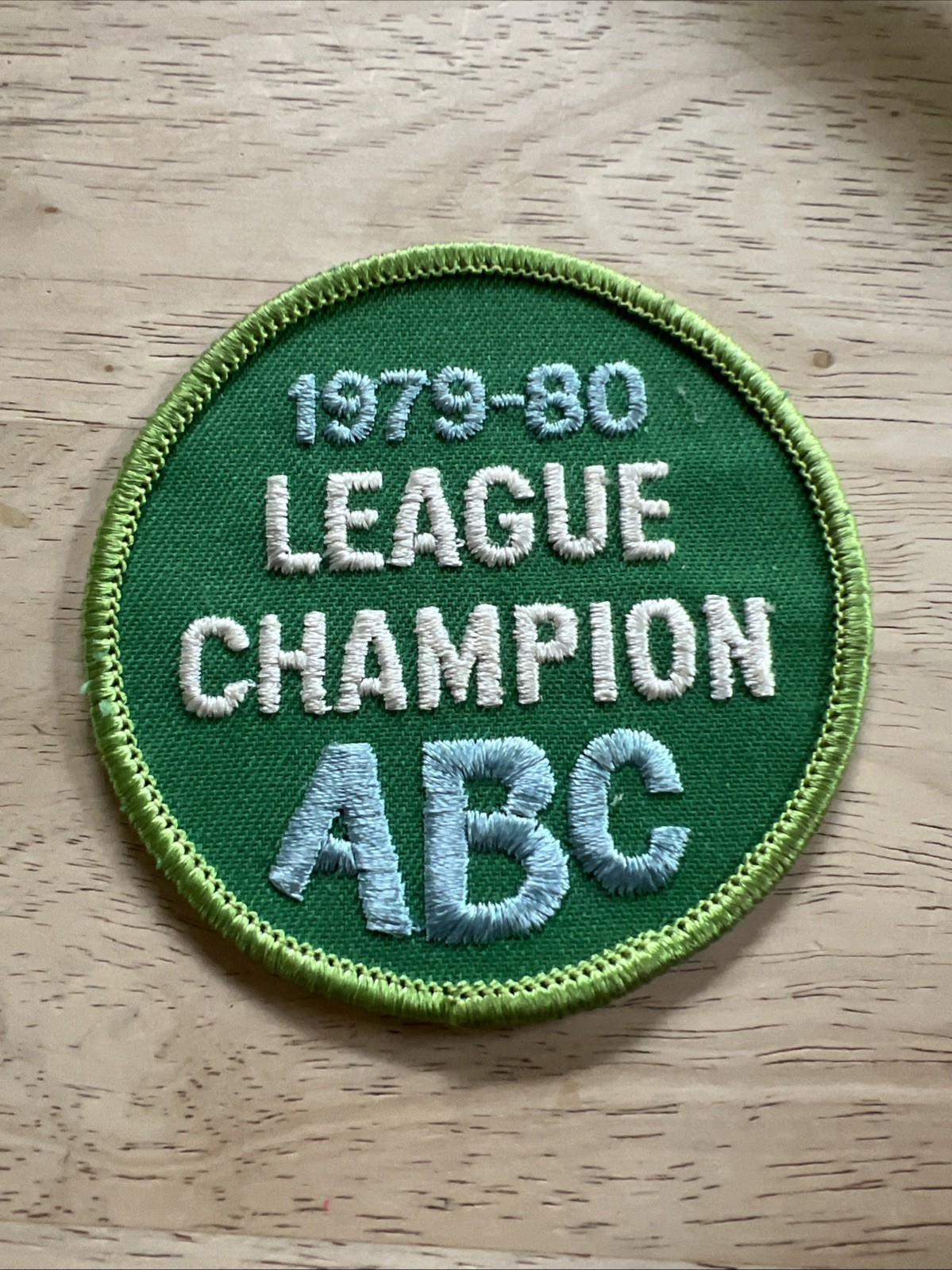 VTG ABC League Champions 1979-80 Embroidered 3" Round Bowling Jacket/Hat Patch