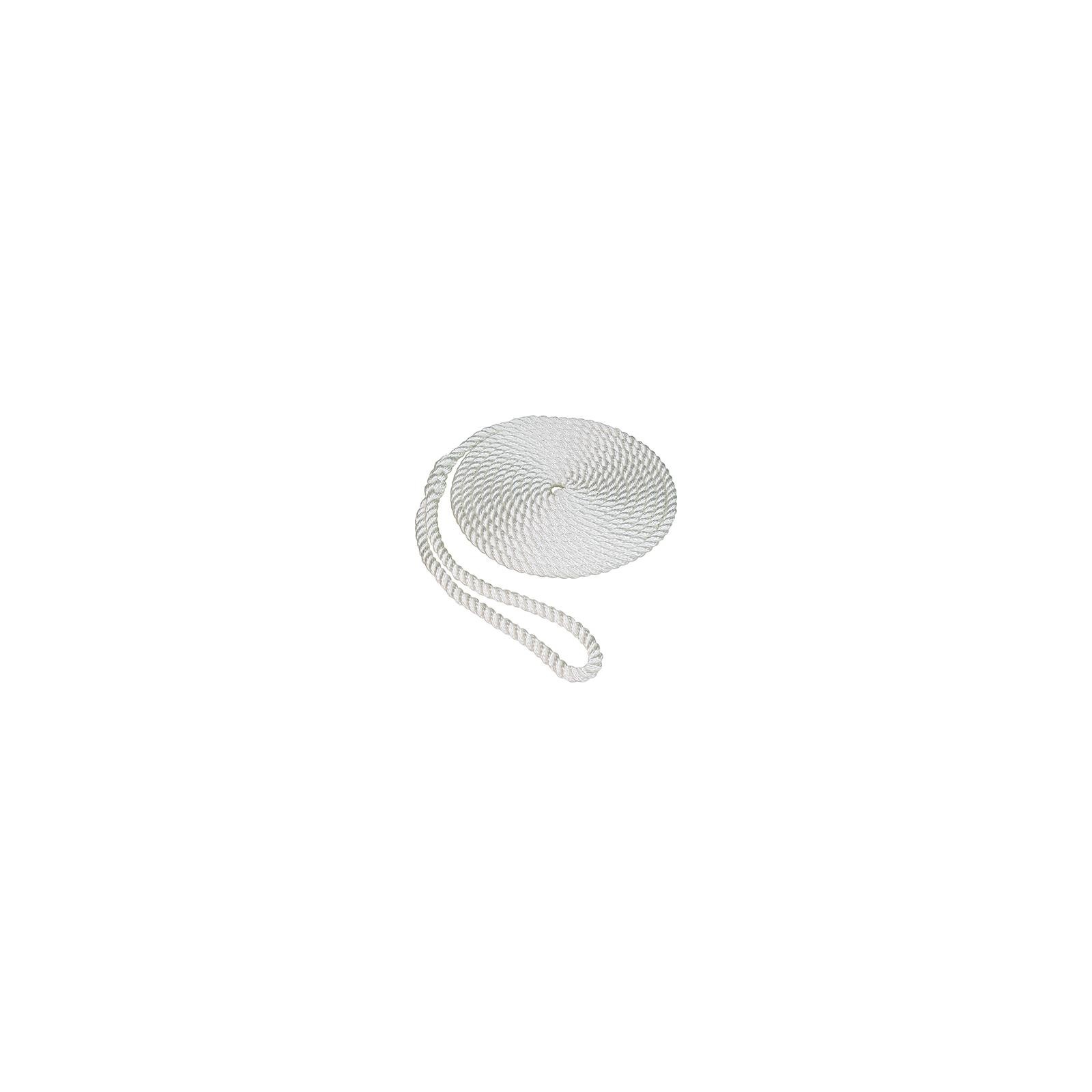 Donovan Marine 50013001 Twisted Nylon Dockline, White, 3/8 In. x 20 Ft. -