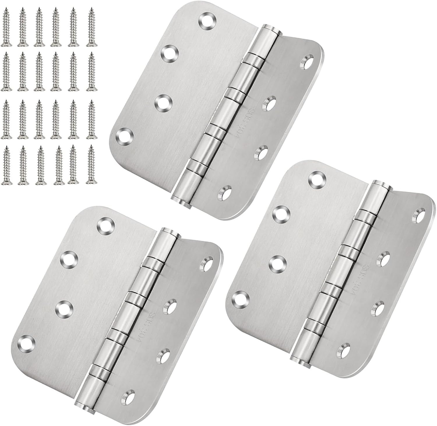 304 Stainless Steel Door Hinges 4 Inch Heavy Duty Ball Bearing Interior & Exteri