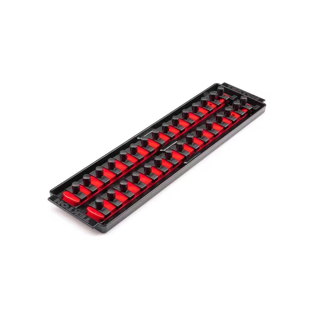3/8 In. Drive 2-Rail Socket Organizer Set, Red (30-Tool)