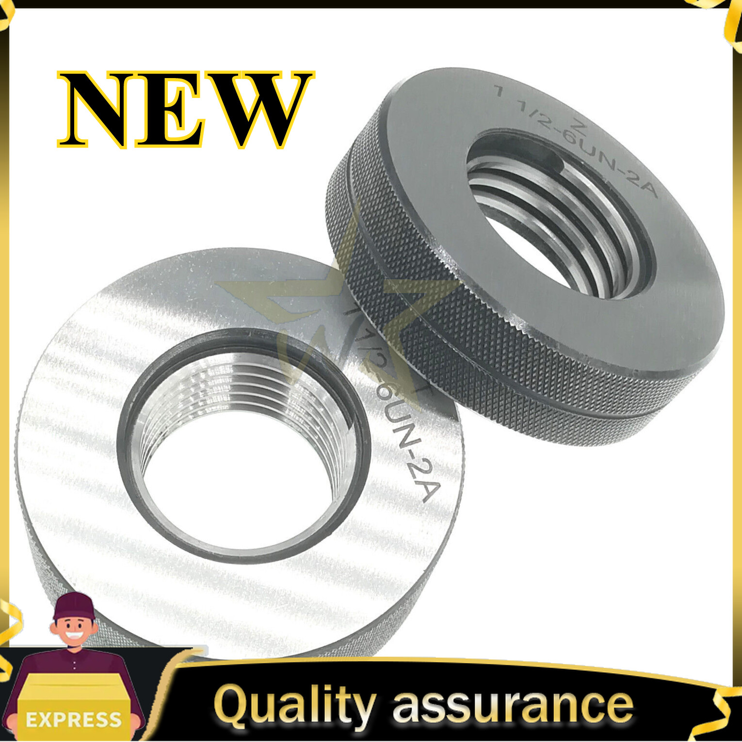 1"1/2-6 1"1/2-8 1"1/2-10 -18 1"1/2-20 UNEF 2A GO NOGO UN Gauge Thread Ring Gage