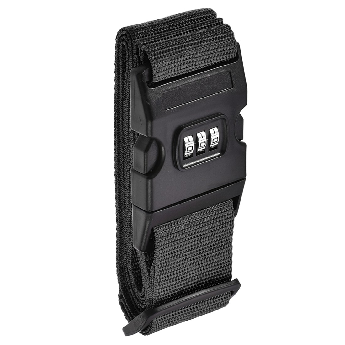 Luggage Strap Suitcase Belt with Buckle Combination Lock 2M 5cm Adjustable Black