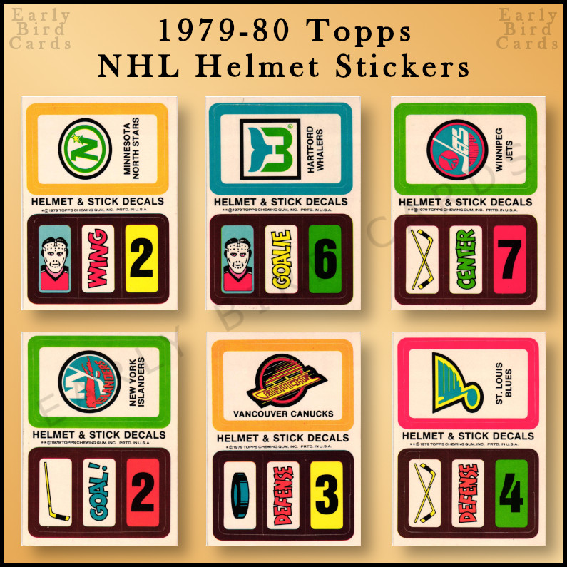 1979-80 Topps NHL Hockey Team Helmet Stickers / Pick Your Cards / Buy2+ Save10%