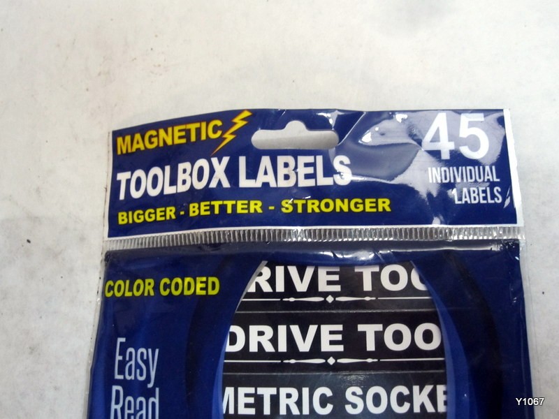 Ultimate Blue Magnetic TOOLBOX LABELS fits all tool chest & cabinets