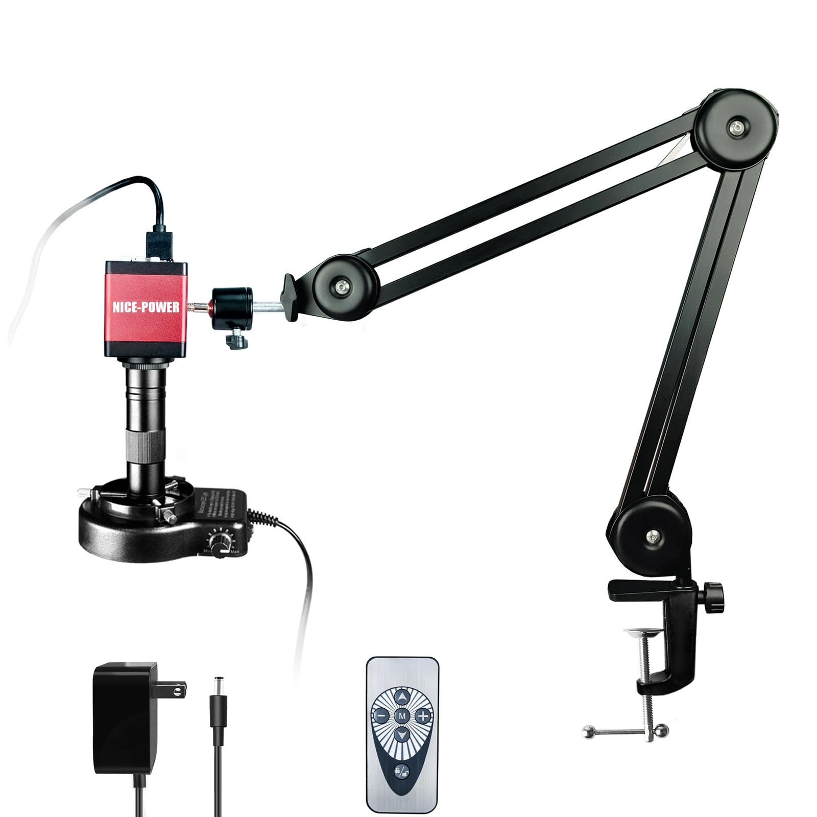NICE-POWER Digital Microscope Camera, 13MP 1080P HDMI VGA Red-13MP