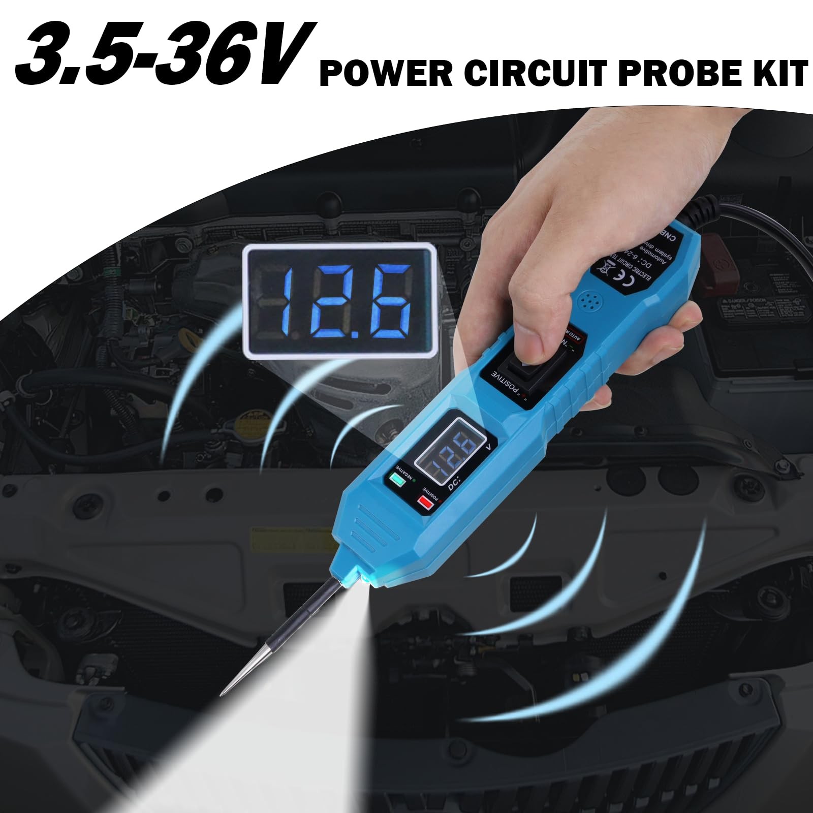 Lqito Multifunctional Car Circuit Tester Component Activation Blue