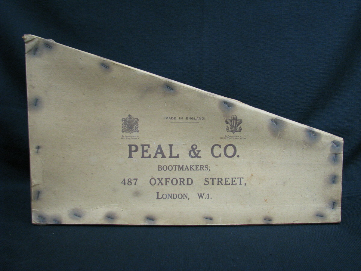 Pair of 1930's PEAL & Co. Bootmakers Cardboard Storage Boxes London England