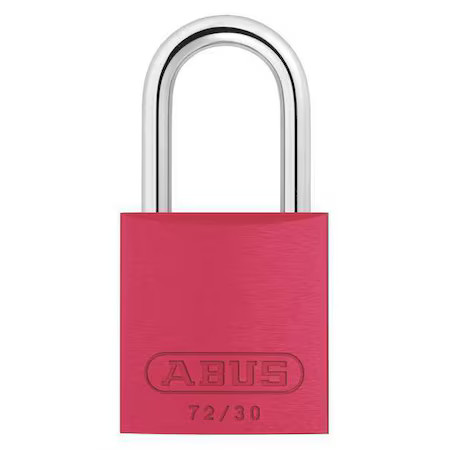 Abus 72/30 Ka Tt36 Lockout Padlock, Keyed Alike, Aluminum, Red, 1 In Shackle