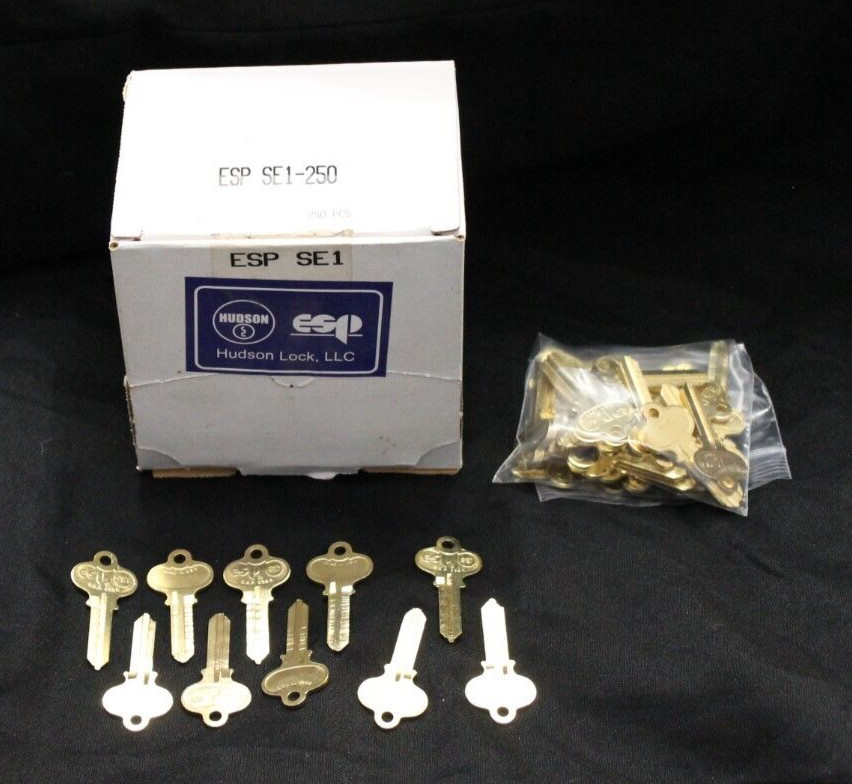 LOT OF 50 KEYS SE1  Key Blanks Made in USA Hudson Lock LLC ESP FROM THE CASE!