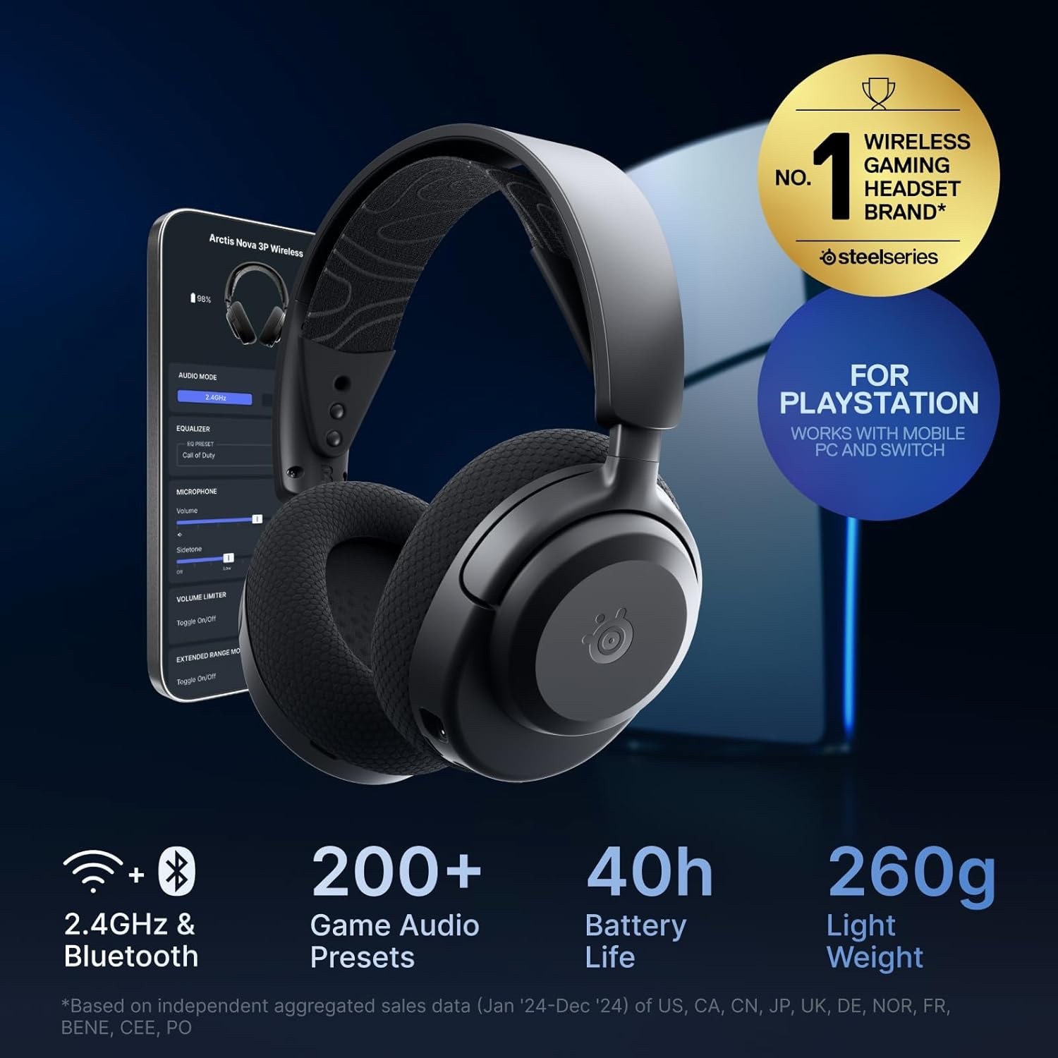 Sealed SteelSeries Arctis Nova 3P Wireless Multi-Platform Gaming Headset