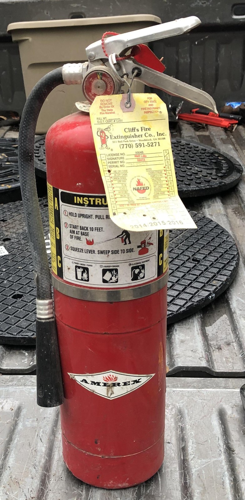Dry Chemical 10lb Fire Extinguisher Amerex A456