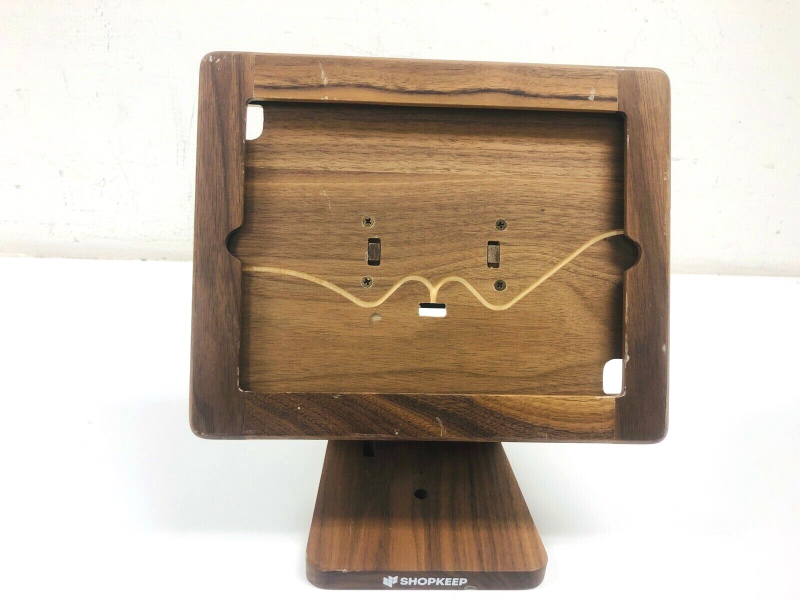 Freeform Made Wooden iPad Stand American Walnut for Shopkeep *MISSING SCREWS**