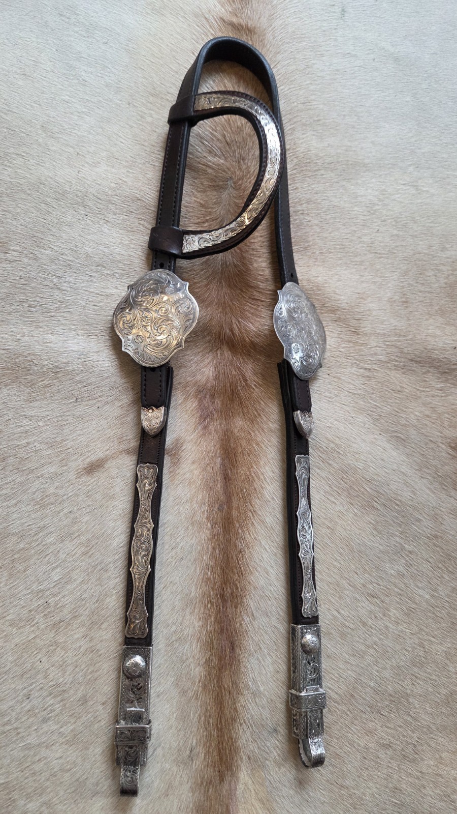 "MSI" VTG STERLING SILVER STATEMENT SHOW HEADSTALL EAR BIT CLIP BRIDLE