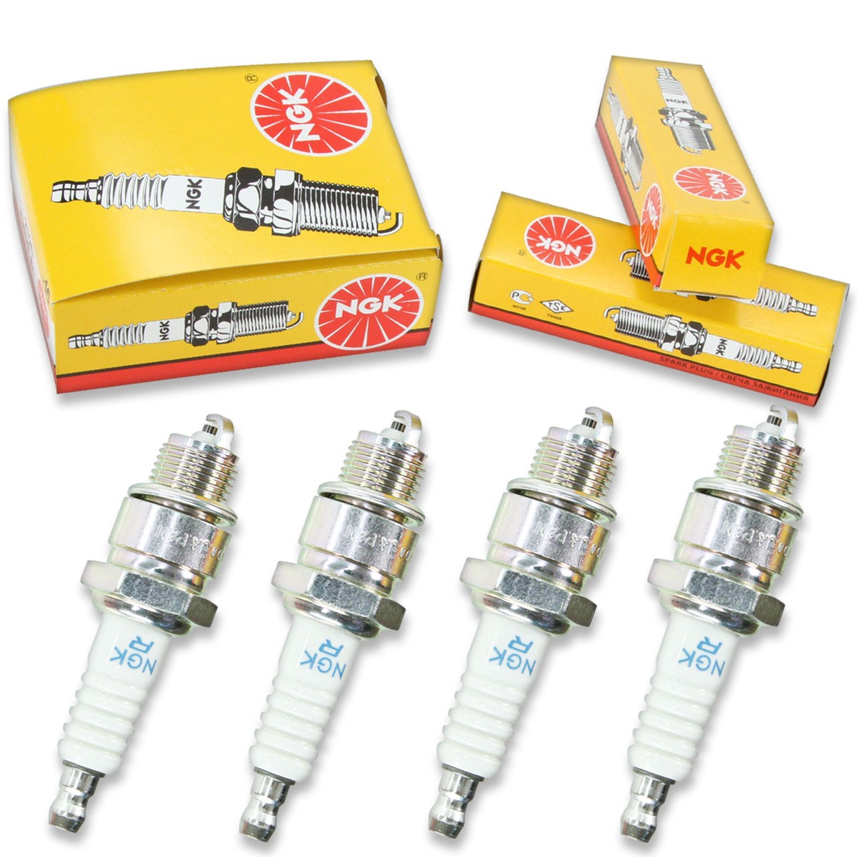 4pcs Manco ZSR-50 NGK Standard Spark Plugs 50 Kit Set Engine df